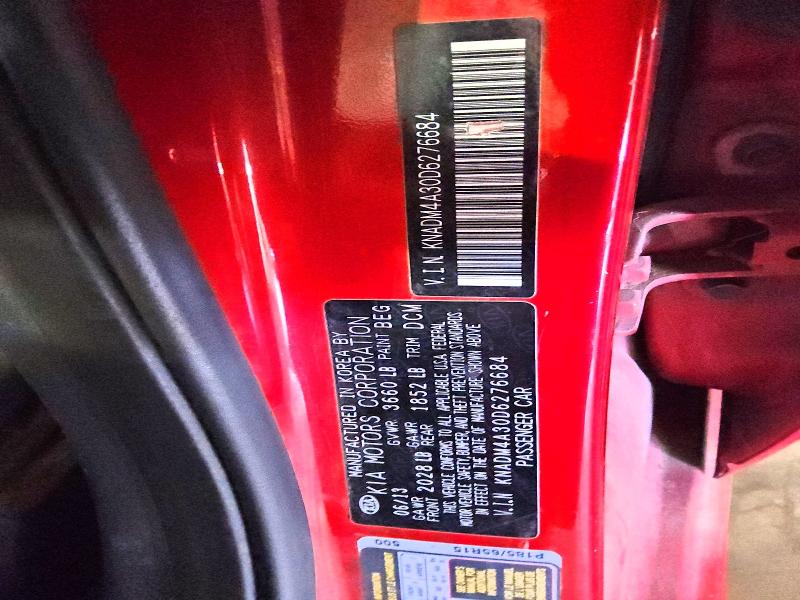 Aukcja sprzedaży 2013 Kia Rio, vin: KNADM4A30D6276684, numer aukcji: 72676845