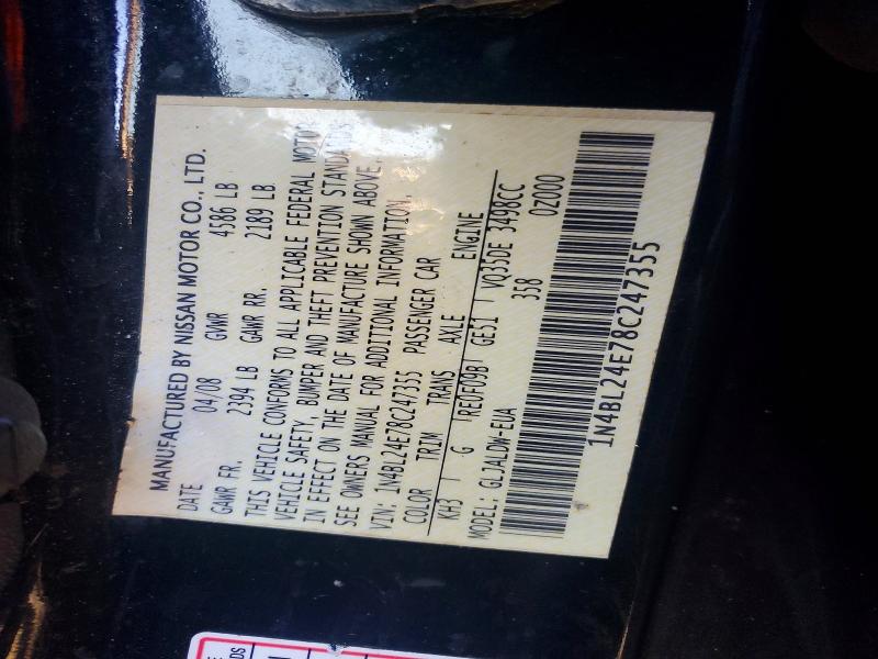 Продажа на аукционе авто 2008 Nissan Altima, vin: 1N4BL24E78C247355, номер лота: 72119685