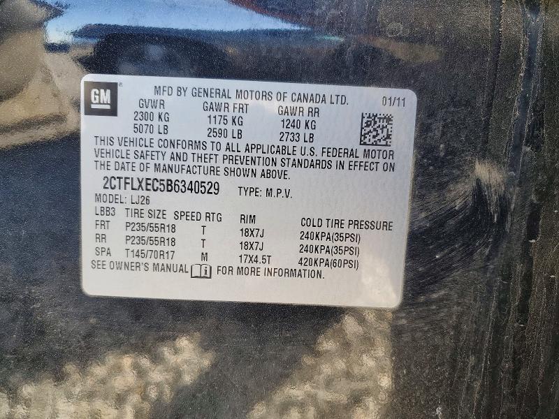 2011 Gmc Terrain მანქანა იყიდება აუქციონზე, vin: 2CTFLXEC5B6340529, აუქციონის ნომერი: 74426525