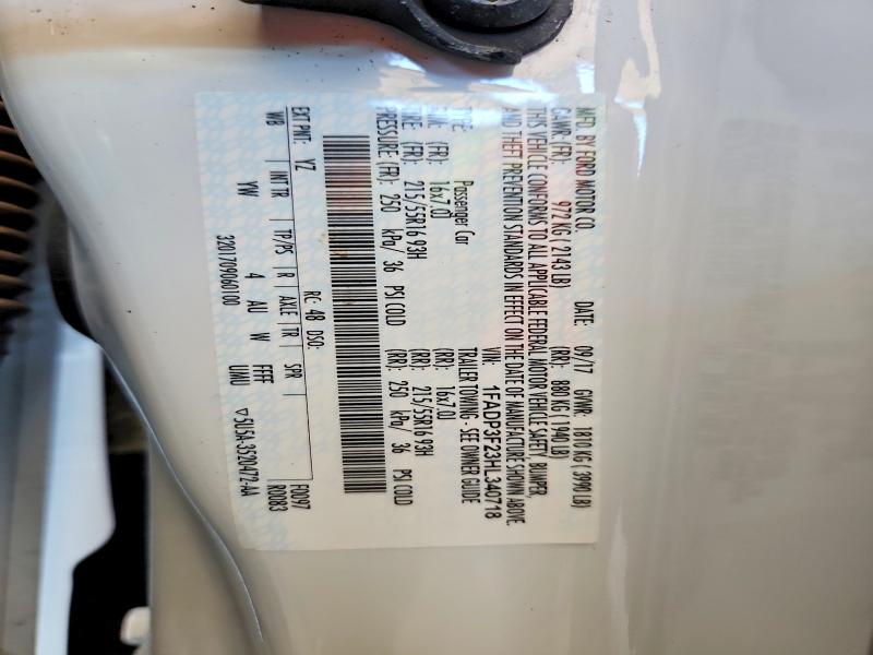 Продажа на аукционе авто 2017 Ford Focus, vin: 1FADP3F23HL340718, номер лота: 74906385