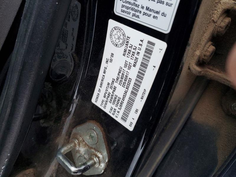 Продажа на аукционе авто 2010 Honda Cr-v Ex, vin: 5J6RE4H53AL803203, номер лота: 72634485