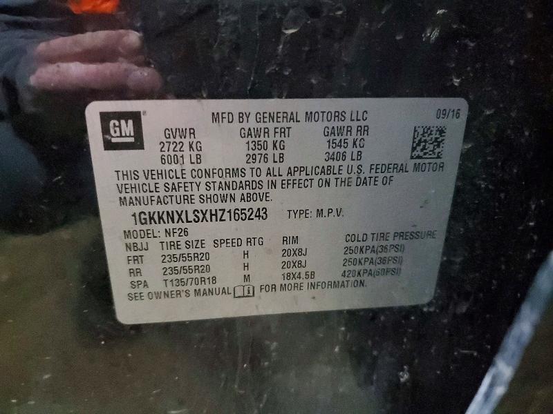 Продажа на аукционе авто 2017 Gmc Acadia, vin: 1GKKNXLSXHZ165243, номер лота: 99418745