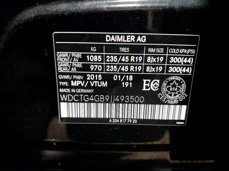 Продаж на аукціоні авто 2018 Mercedes-benz Gla, vin: WDCTG4GB9JJ493500, номер лоту: 98625605