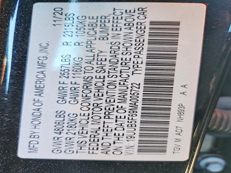 Aukcja sprzedaży 2021 Acura Tlx Advanc, vin: 19UUB5F69MA005722, numer aukcji: 73962575