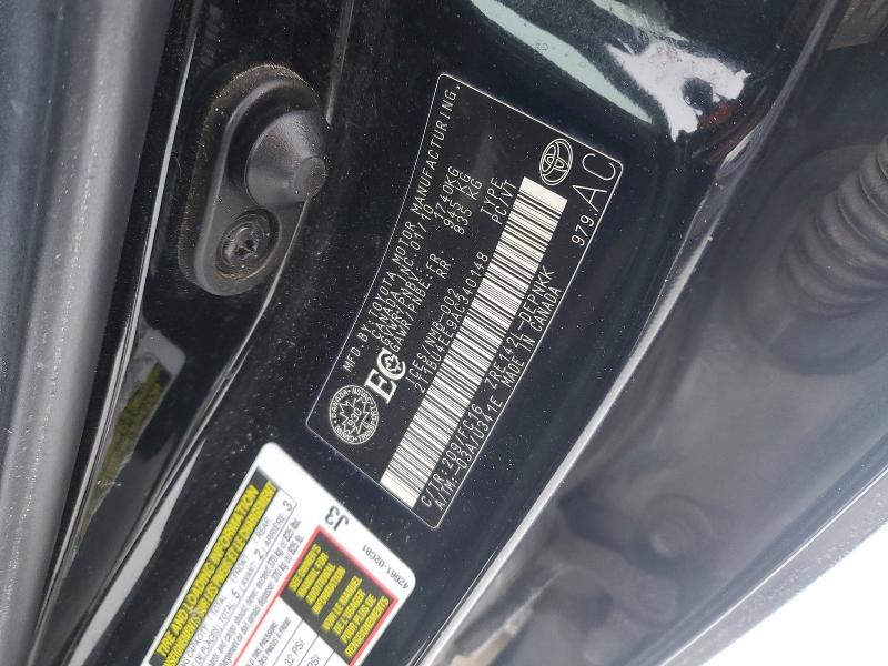 2010 Toyota Corolla მანქანა იყიდება აუქციონზე, vin: 2T1BU4EE9AC340148, აუქციონის ნომერი: 75458045