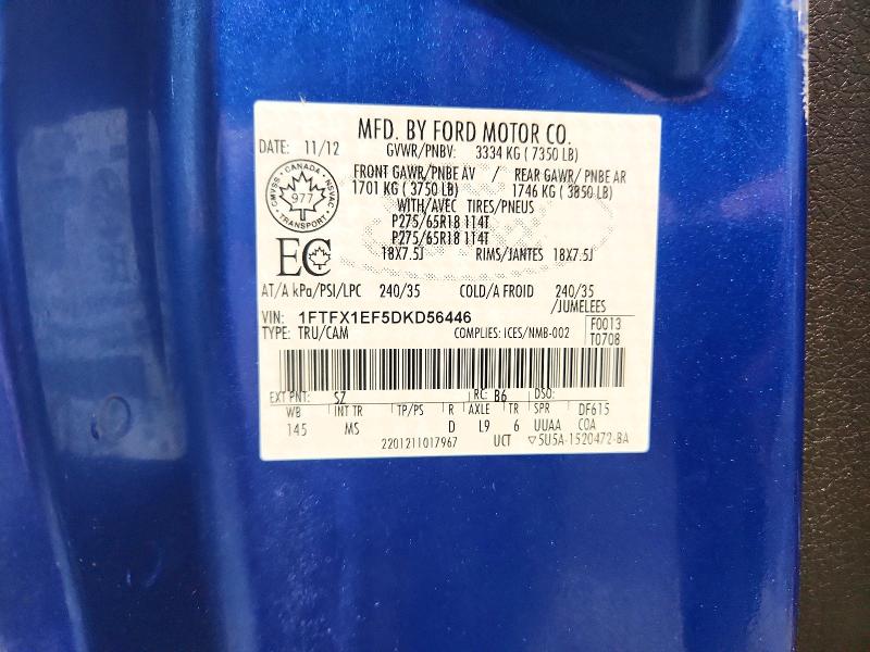 Продажа на аукционе авто 2013 Ford F150 Super, vin: 1FTFX1EF5DKD56446, номер лота: 72613985