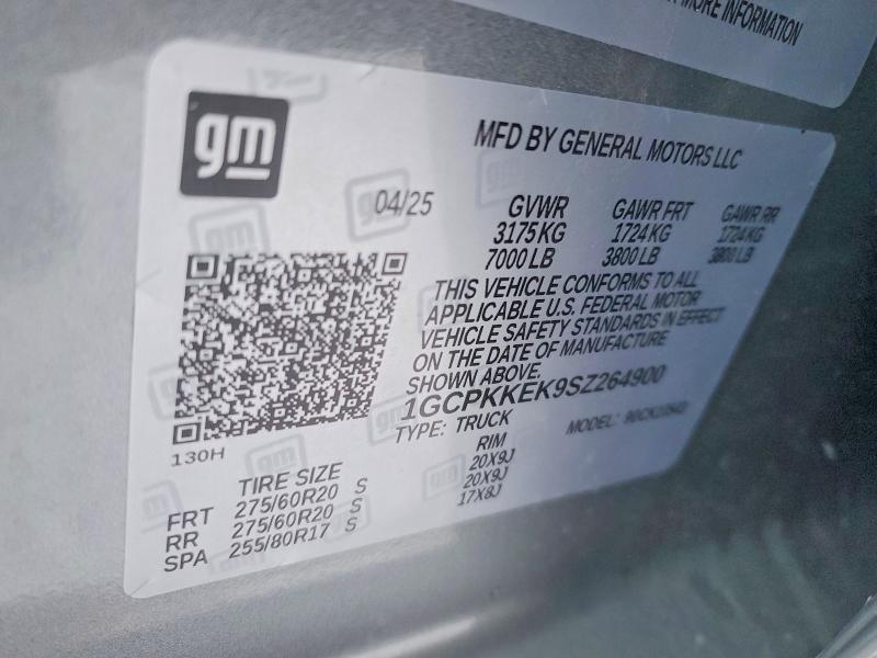 Продаж на аукціоні авто 2025 Chevrolet Silverado, vin: 1GCPKKEK9SZ264900, номер лоту: 73284395
