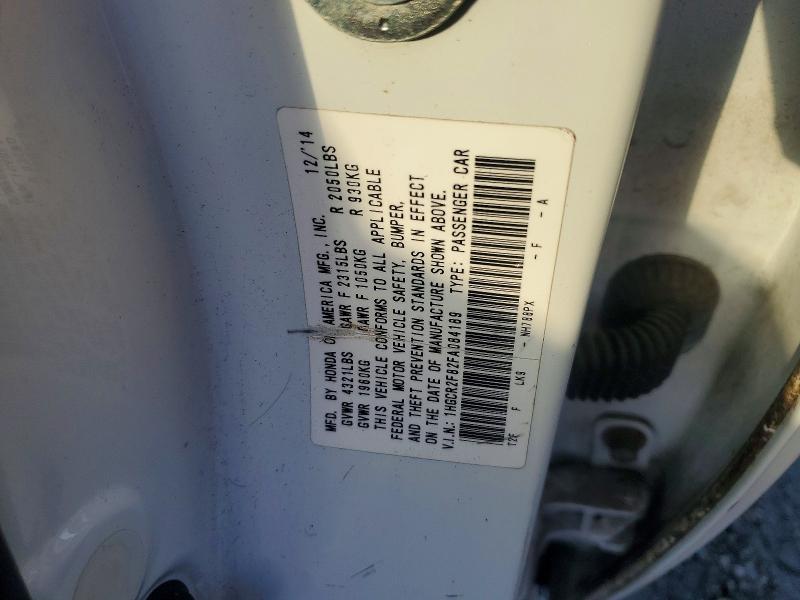 Продажа на аукционе авто 2015 Honda Accord, vin: 1HGCR2F82FA084189, номер лота: 74640105