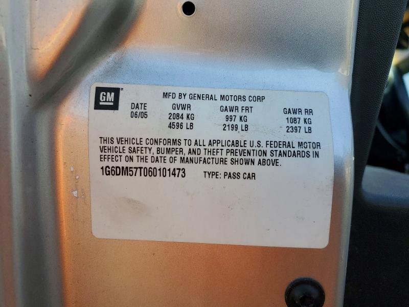2006 Cadillac Cts მანქანა იყიდება აუქციონზე, vin: 1G6DM57T060101473, აუქციონის ნომერი: 74033385