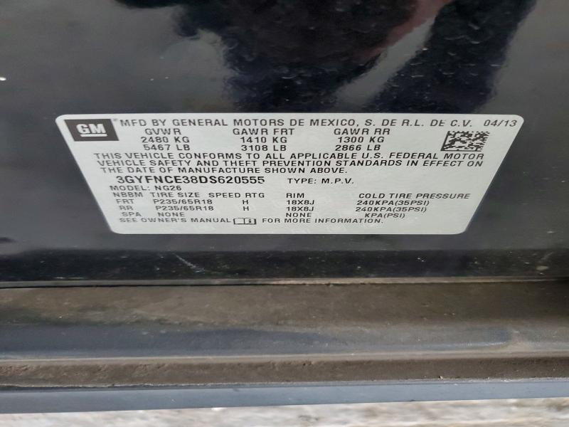 2013 Cadillac Srx მანქანა იყიდება აუქციონზე, vin: 3GYFNCE38DS620555, აუქციონის ნომერი: 97817175