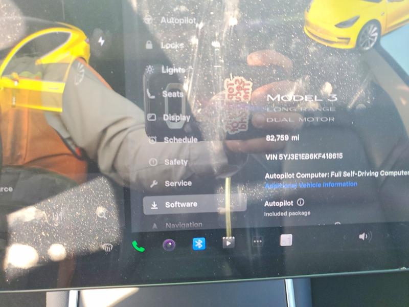 Продажа на аукционе авто 2019 Tesla Model 3, vin: 5YJ3E1EB6KF418615, номер лота: 75235625