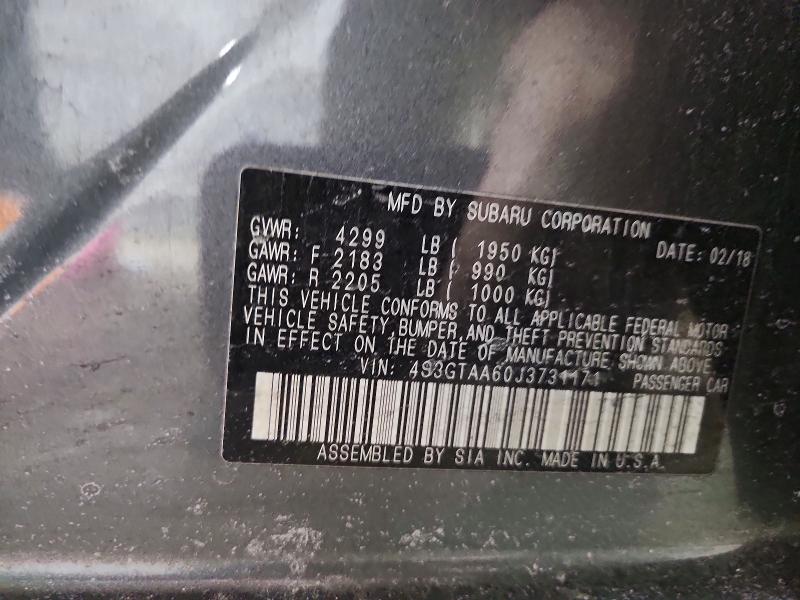 74326025 :رقم المزاد ، 4S3GTAA60J3731171 vin ، 2018 Subaru Impreza مزاد بيع