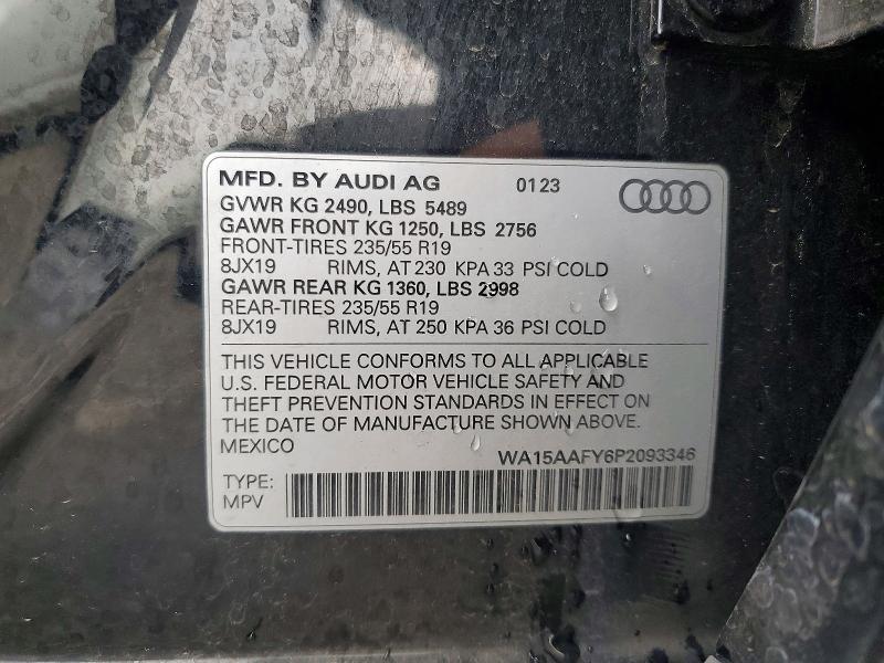 Продажа на аукционе авто 2023 Audi Q5, vin: WA15AAFY6P2093346, номер лота: 98715655