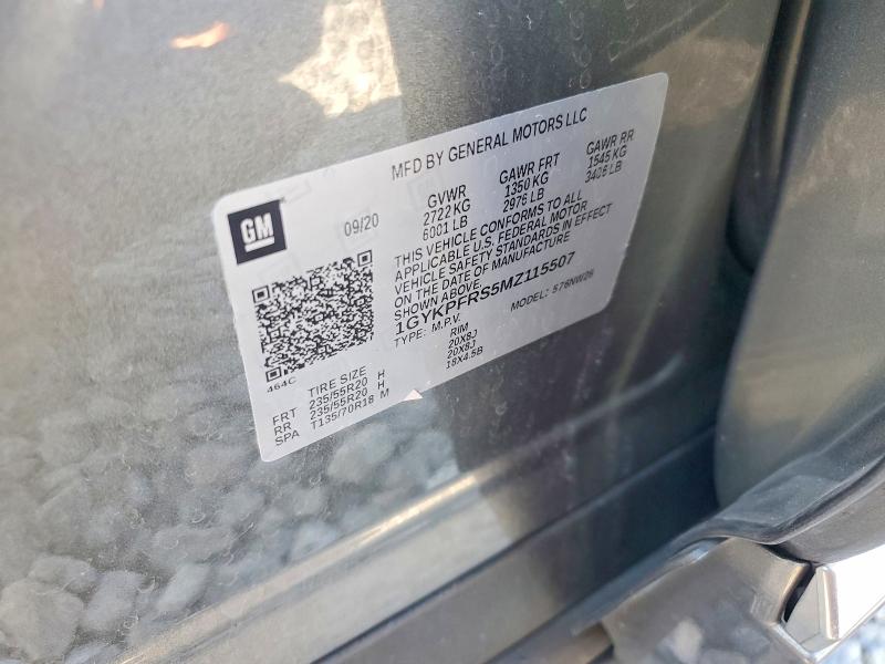 99883745 :رقم المزاد ، 1GYKPFRS5MZ115507 vin ، 2021 Cadillac Xt6 Platin مزاد بيع
