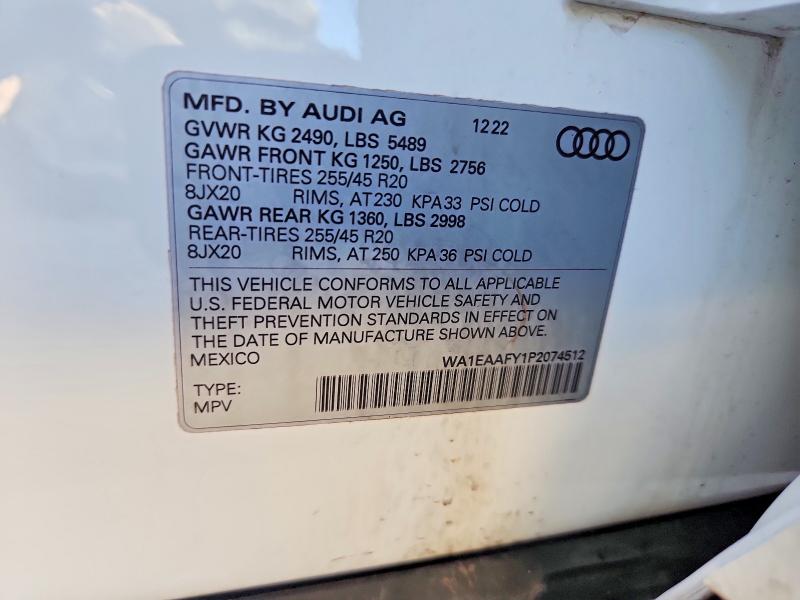 Продажа на аукционе авто 2023 Audi Q5, vin: WA1EAAFY1P2074512, номер лота: 98616815
