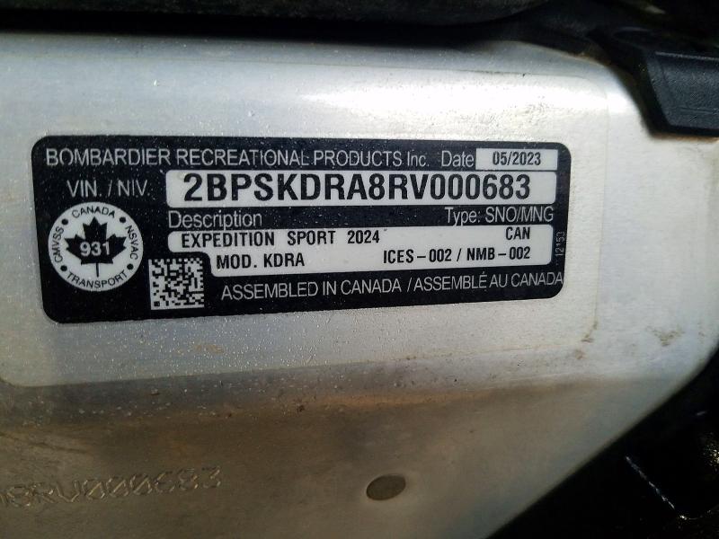 73369925 :رقم المزاد ، 2BPSKDRA8RV000683 vin ، 2024 Skid Expedition مزاد بيع