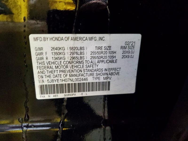 Aukcja sprzedaży 2022 Acura Mdx, vin: 5J8YE1H07NL002446, numer aukcji: 74613345