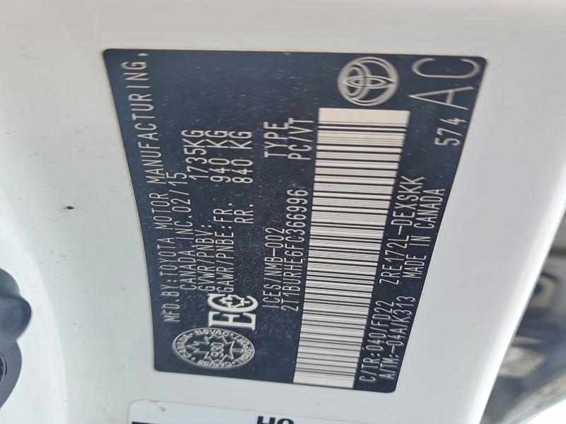 Продажа на аукционе авто 2015 Toyota Corolla, vin: 2T1BURHE6FC366996, номер лота: 98602395