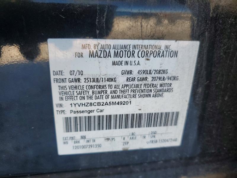 Продаж на аукціоні авто 2010 Mazda 6, vin: 1YVHZ8CB2A5M49201, номер лоту: 72468585
