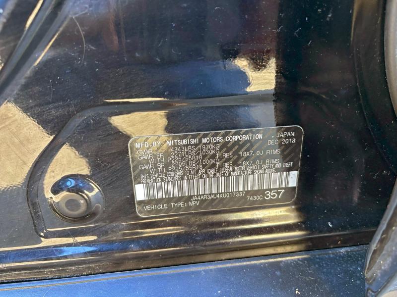 Продаж на аукціоні авто 2019 Mitsubishi Outlander, vin: JA4AR3AU4KU017337, номер лоту: 73894945