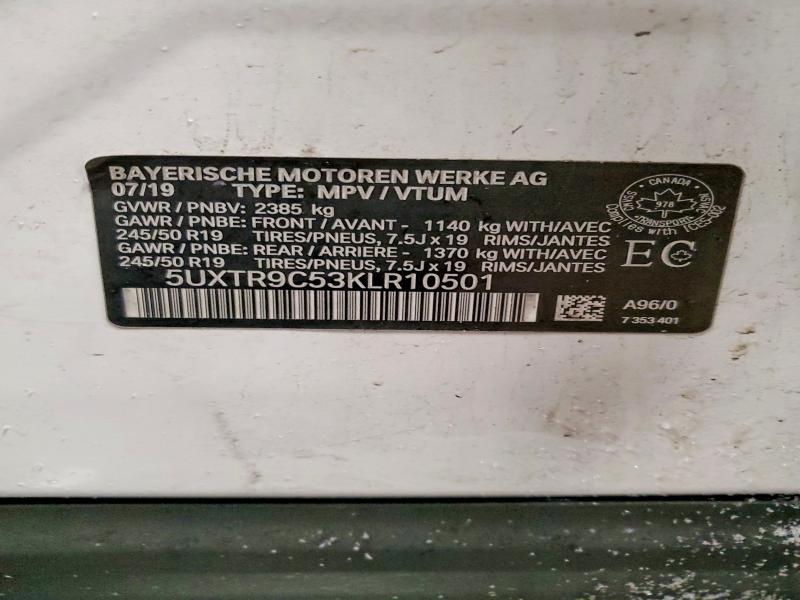 Продажа на аукционе авто 2019 Bmw X3 Xdrive3, vin: 5UXTR9C53KLR10501, номер лота: 99642135