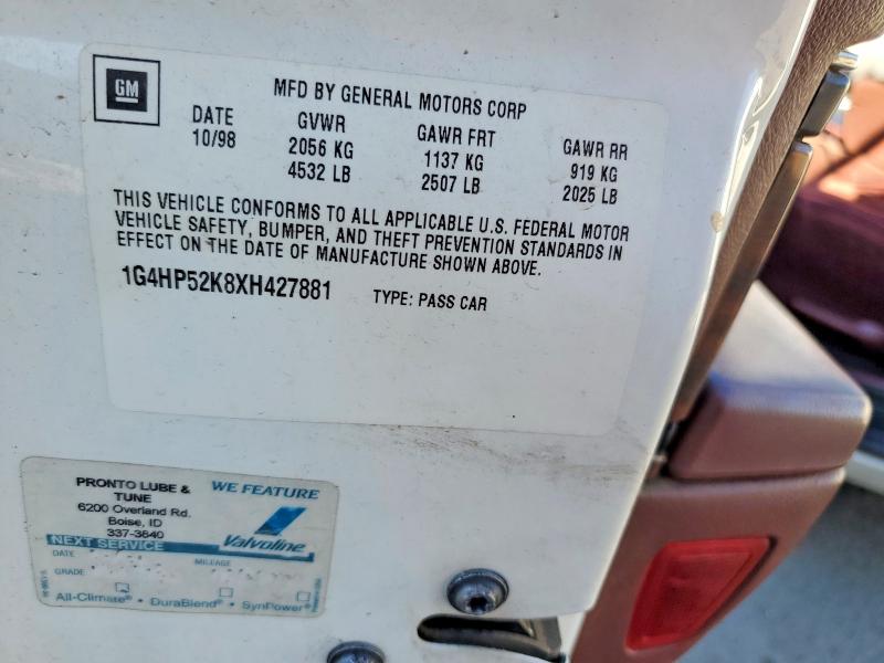 73293155 :رقم المزاد ، 1G4HP52K8XH427881 vin ، 1999 Buick Lesabre مزاد بيع