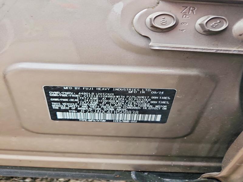 Aukcja sprzedaży 2015 Subaru Forester, vin: JF2SJADC4FH508838, numer aukcji: 99995125