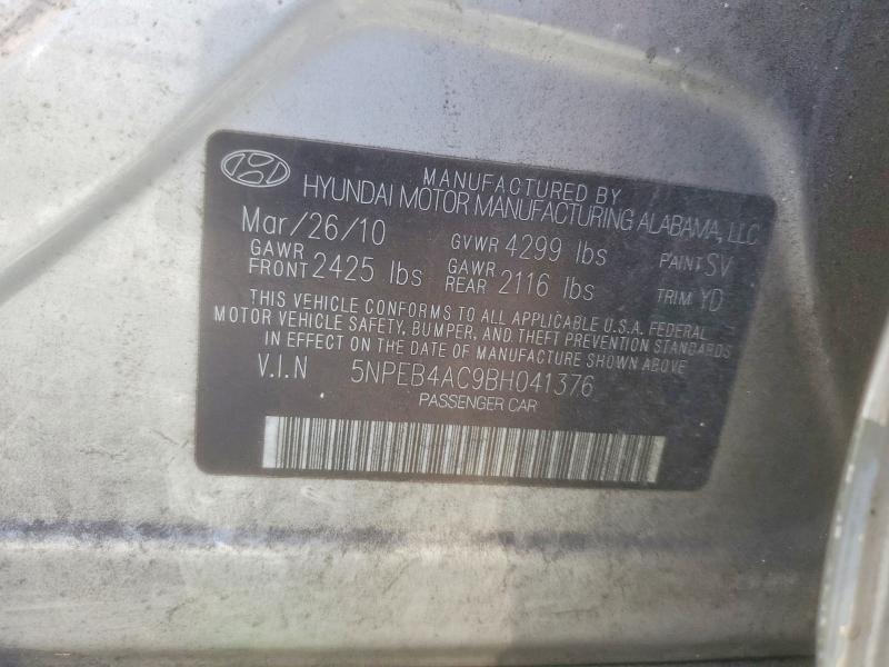 Aukcja sprzedaży 2011 Hyundai Sonata, vin: 5NPEB4AC9BH041376, numer aukcji: 75499045