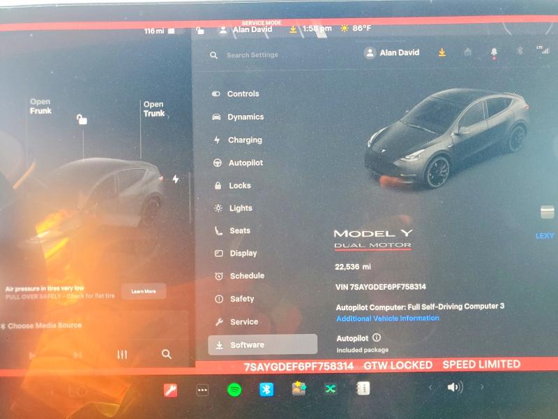74483615 :رقم المزاد ، 7SAYGDEF6PF758314 vin ، 2023 Tesla Model Y مزاد بيع