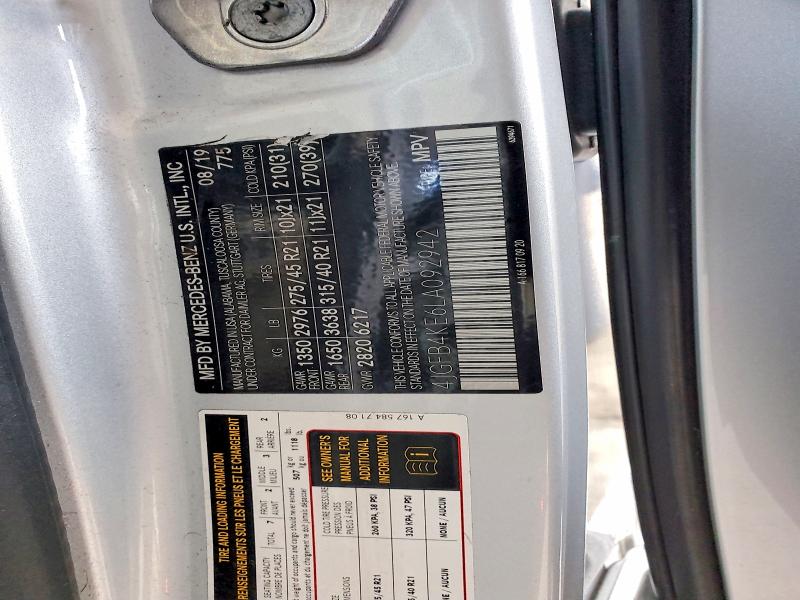 Aukcja sprzedaży 2020 Mercedes-benz Gle, vin: 4JGFB4KE6LA092942, numer aukcji: 98264355