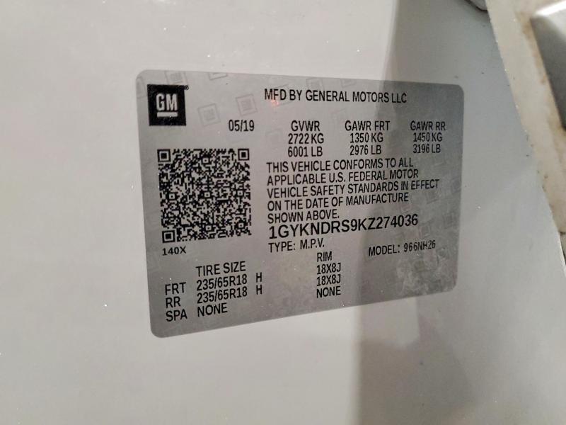 Продажа на аукционе авто 2019 Cadillac Xt5, vin: 1GYKNDRS9KZ274036, номер лота: 73797945