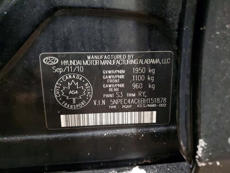 Aukcja sprzedaży 2011 Hyundai Sonata, vin: 5NPEC4AC6BH151878, numer aukcji: 74888195