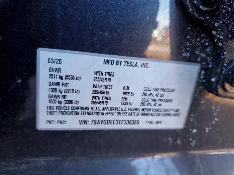 Продажа на аукционе авто 2026 Tesla Model Y, vin: 7SAYGDEE3TF336356, номер лота: 72473845