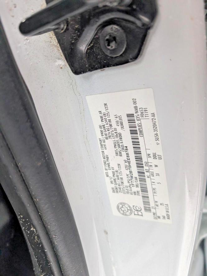 94444095 :رقم المزاد ، 1FT7W2BT0HEE88784 vin ، 2017 Ford F250 مزاد بيع