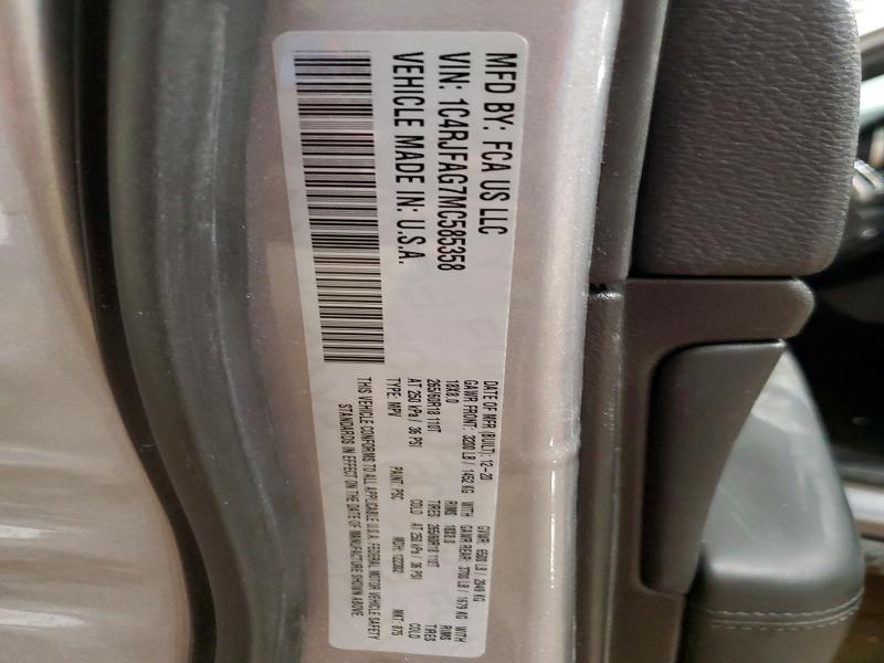 73798765 :رقم المزاد ، 1C4RJFAG7MC585358 vin ، 2021 Jeep Grand Cherokee مزاد بيع