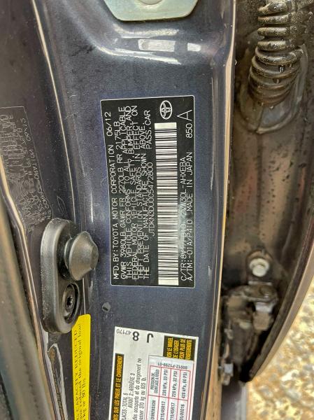 Aukcja sprzedaży 2012 Toyota Prius, vin: JTDKN3DU0C5472800, numer aukcji: 99988325