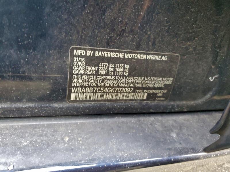 Продажа на аукционе авто 2016 Bmw 340 Xi, vin: WBA8B7C54GK703092, номер лота: 99714935