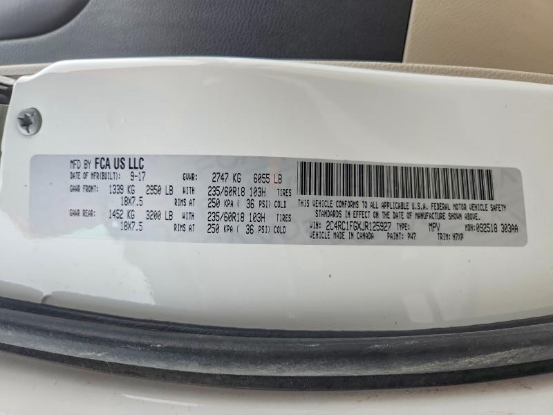 Продажа на аукционе авто 2018 Chrysler Pacifica, vin: 2C4RC1FGXJR125927, номер лота: 99506385