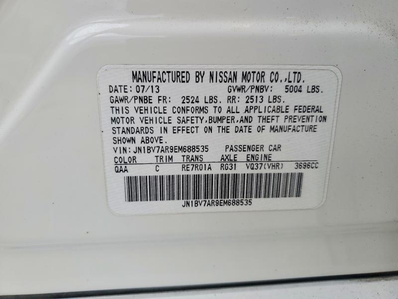 Продаж на аукціоні авто 2014 Infiniti Q50, vin: JN1BV7AR9EM688535, номер лоту: 73440825