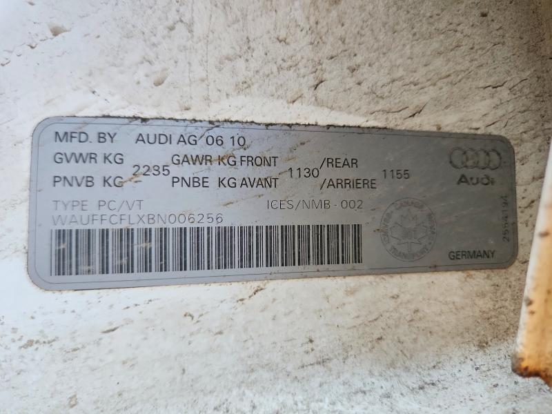2011 Audi A4 მანქანა იყიდება აუქციონზე, vin: WAUFFCFLXBN006256, აუქციონის ნომერი: 72941965