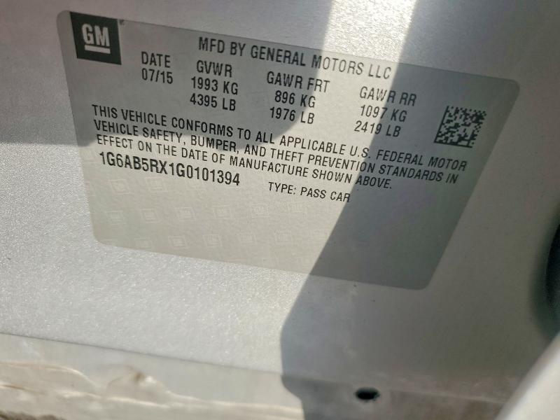 Продаж на аукціоні авто 2016 Cadillac Ats, vin: 1G6AB5RX1G0101394, номер лоту: 98862695