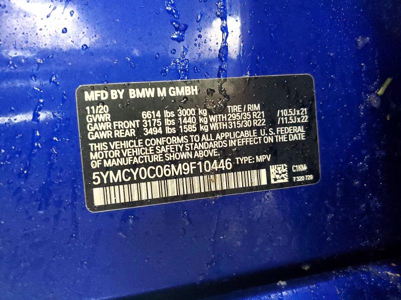 Aukcja sprzedaży 2021 Bmw X6, vin: 5YMCY0C06M9F10446, numer aukcji: 75383785