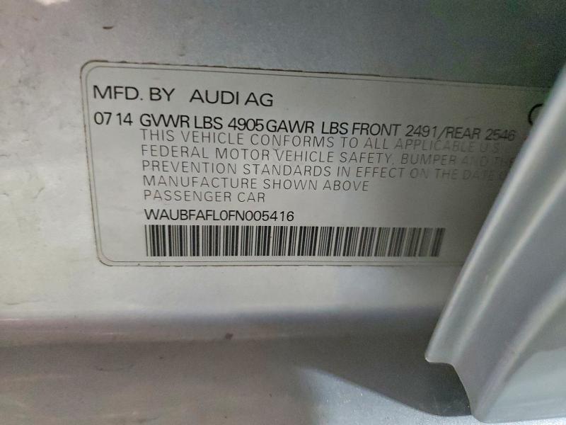 Продажа на аукционе авто 2015 Audi A4, vin: WAUBFAFL0FN005416, номер лота: 74669905