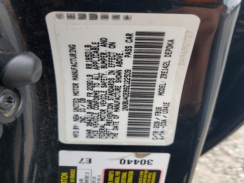 Продаж на аукціоні авто 2009 Toyota Corolla, vin: 1NXBU40E89Z122509, номер лоту: 99832405