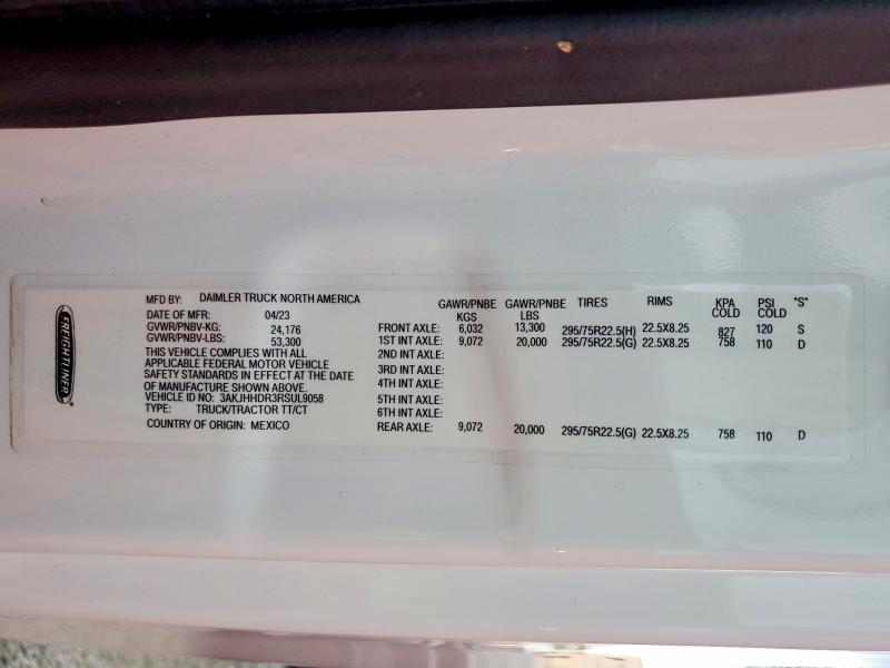 Продаж на аукціоні авто 2024 Freightliner Cascadia 1, vin: 3AKJHHDR3RSUL9058, номер лоту: 86077795