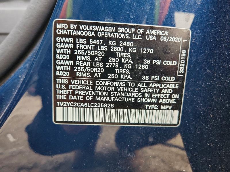 Aukcja sprzedaży 2020 Volkswagen Atlas Cross Sport, vin: 1V2YC2CA6LC225826, numer aukcji: 72430315