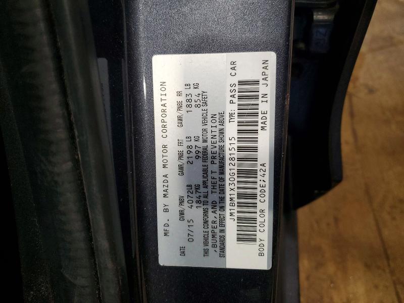 Aukcja sprzedaży 2016 Mazda 3, vin: JM1BM1X30G1281515, numer aukcji: 73077525