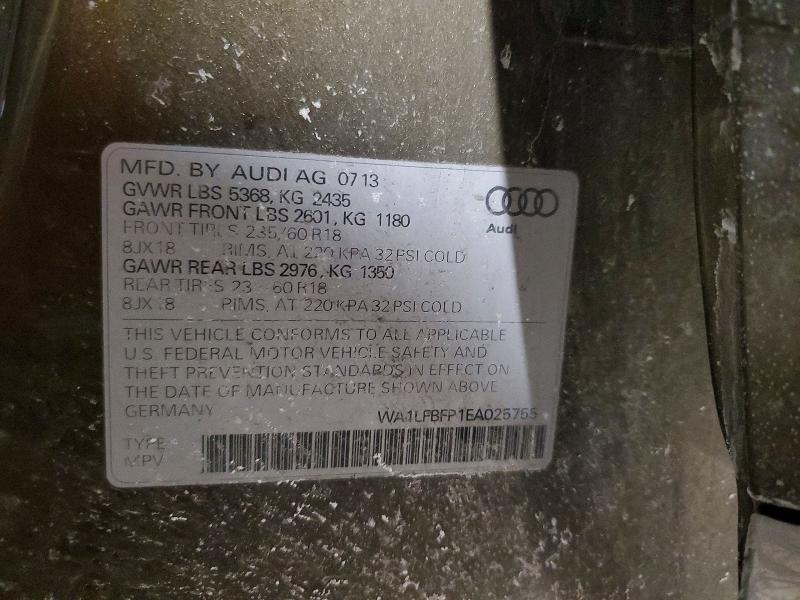 Aukcja sprzedaży 2014 Audi Q5, vin: WA1LFBFP1EA025755, numer aukcji: 74737405
