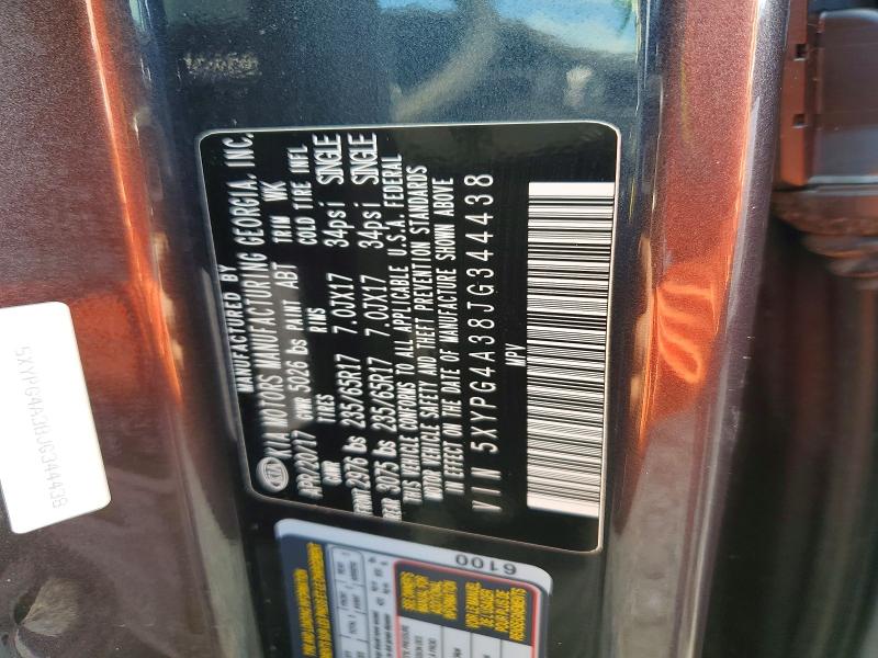 73228735 :رقم المزاد ، 5XYPG4A38JG344438 vin ، 2018 Kia Sorento Lx مزاد بيع