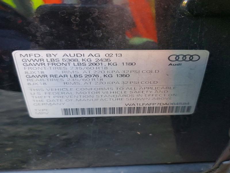 Aukcja sprzedaży 2013 Audi Q5, vin: WA1LFAFP7DA064584, numer aukcji: 98365595